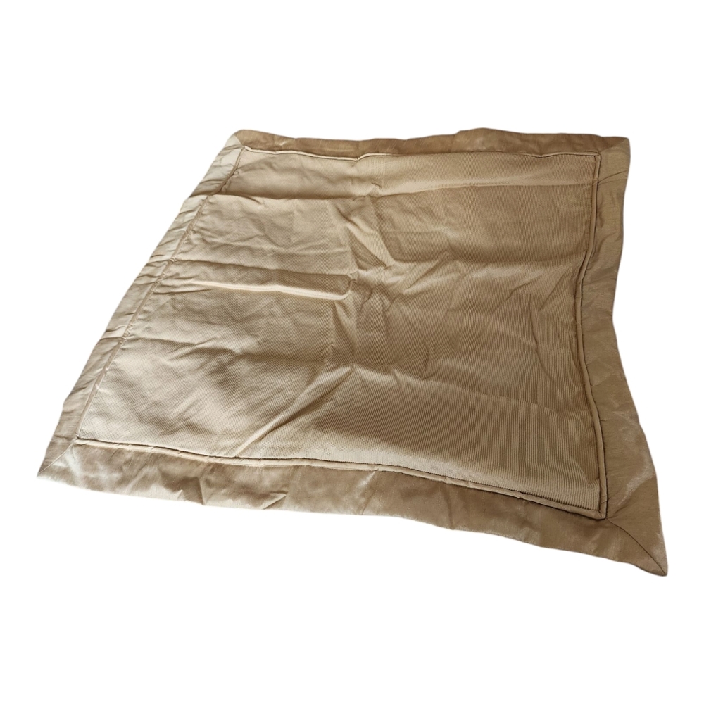 Elegant 2-Piece Set Light Gold Corduroy Pattern Textured Euro Shams